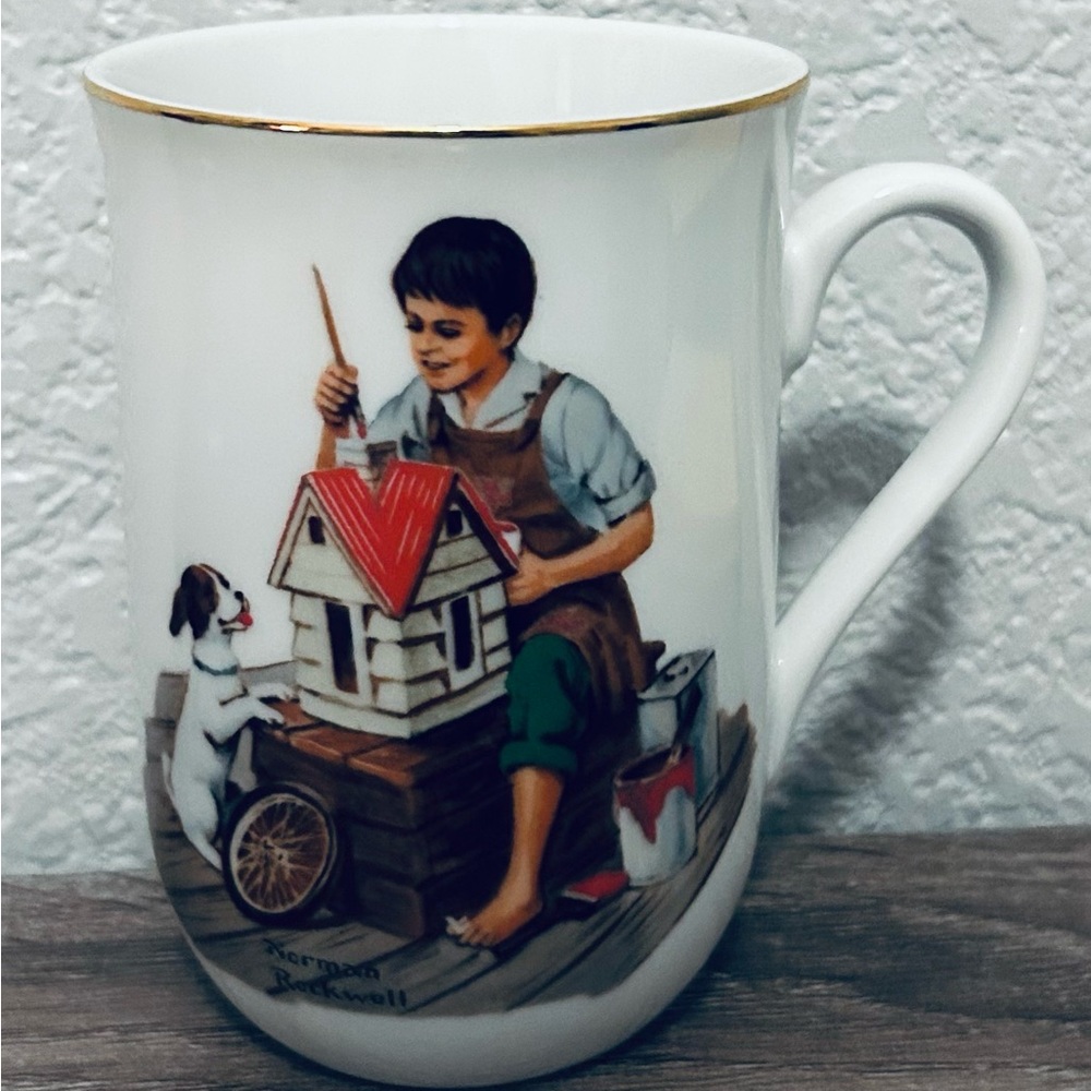 A Dollhouse For Sis Norman Rockwell Mug